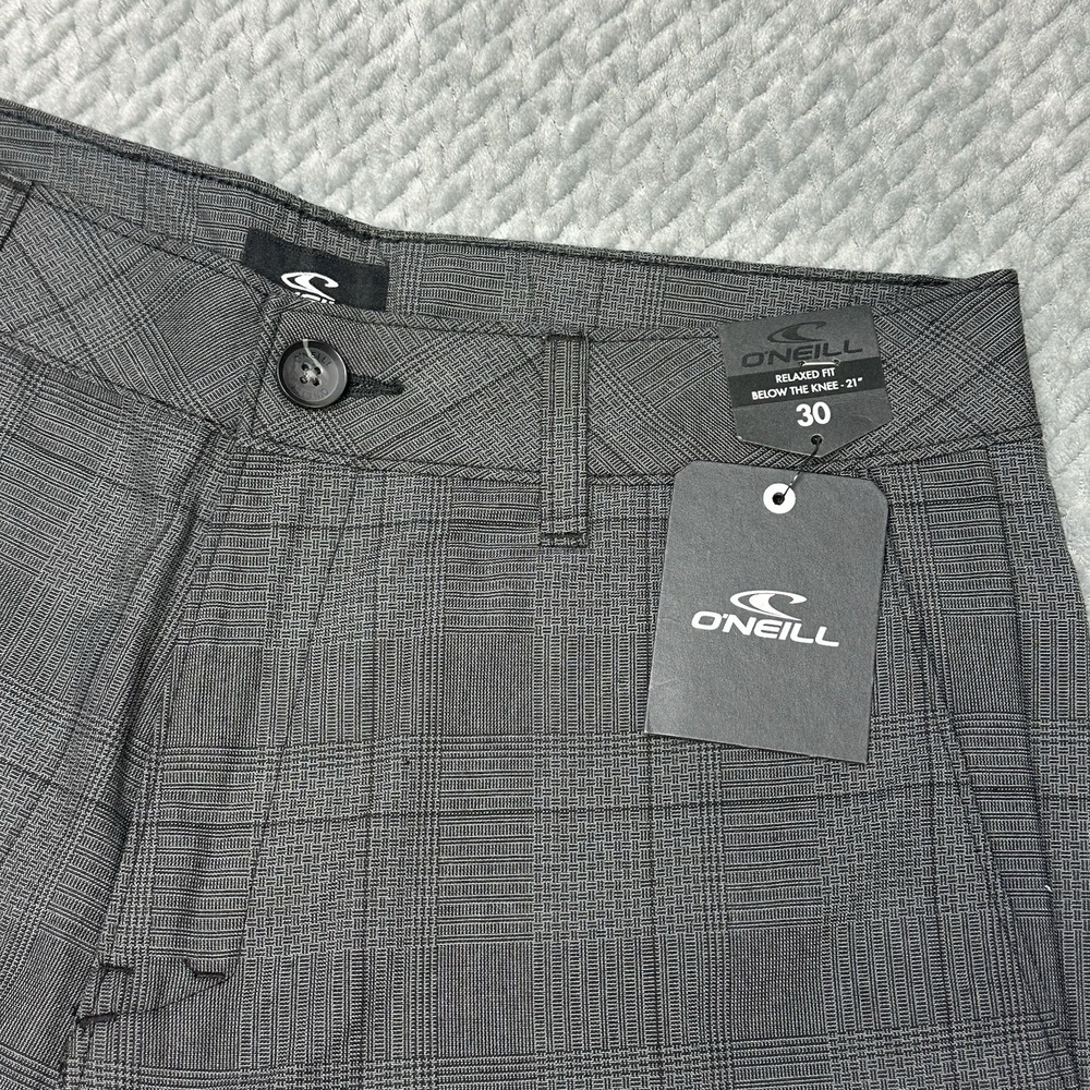 O'Neill Exec Shorts Mens 30 Relaxed Fit School Work Casual Plaid Below The Knee - Picture 9 of 12